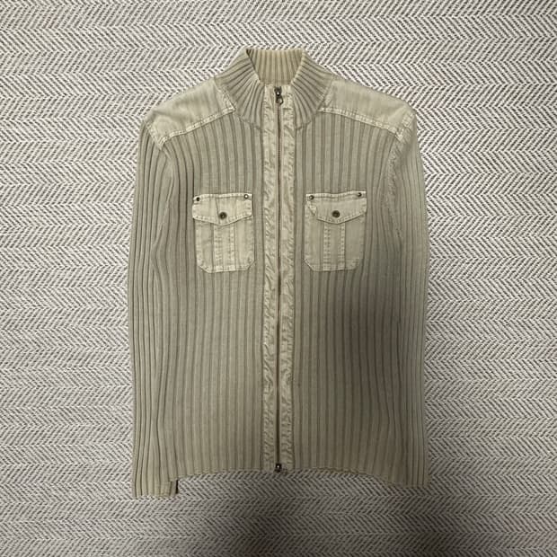 MEN'S BIGI knit zipup jacket