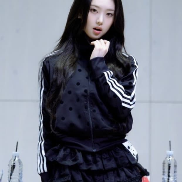 [키키 이솔 착용] 아디다스 새틴 폴카 닷 트랙탑 블랙 / KV1166