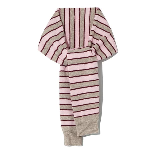 애슐리 윌리엄스 스트라이프 울 니트 머플러