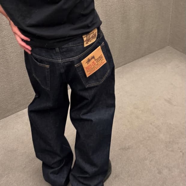 스투시 데님 빅 올 진 린스드 인디고