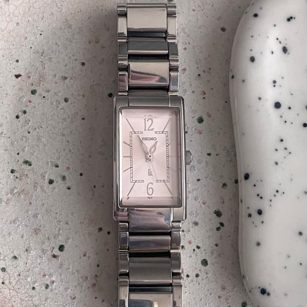 Seiko 세이코 lk 루키아 스퀘어 쿼츠 레이디스 핑크