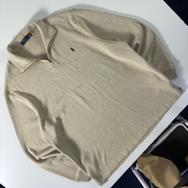 Polo 폴로 랄프로렌 현행QR 오트베이지 쿼터집업 니트