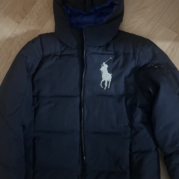 폴로 빅포니 패딩 네이비