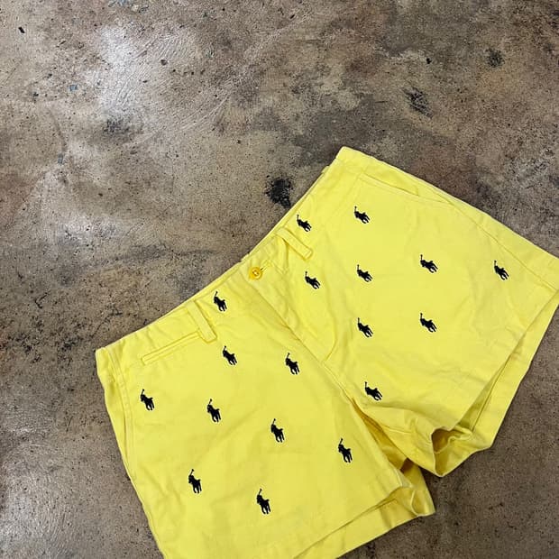 [정품/4] 폴로 랄프로렌 옐로우 포니 반바지 b17