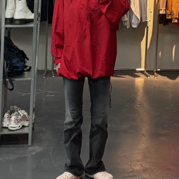 나이키 90s 올드스쿨 레드 아노락 바람막이 A3136