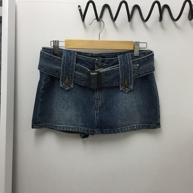 페인오어플레져 데님 스커트 s