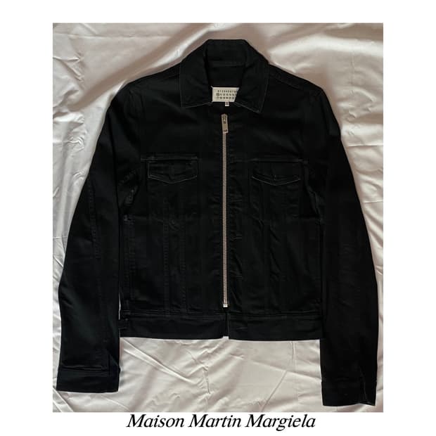 마틴 마르지엘라 백스티치 블랙 데님 자켓 흑청 트러커 블루종 아카이브