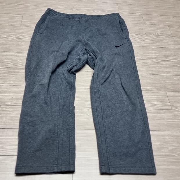 나이키 스우시 기모 트레이닝 바지 회색(xl)