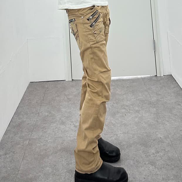 LEE zipper point back detail moto pants