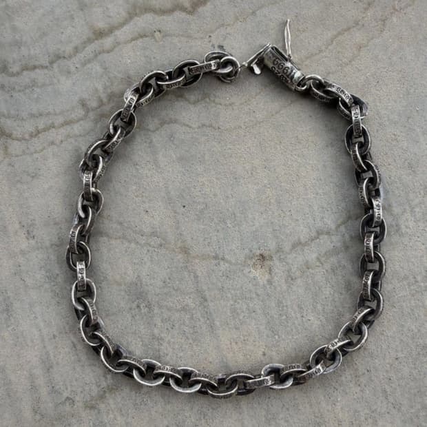 크롬하츠 페이퍼체인 팔찌 8인치