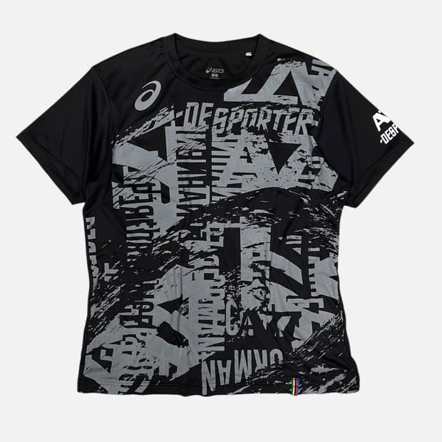 grunge printing sporty t-shirt