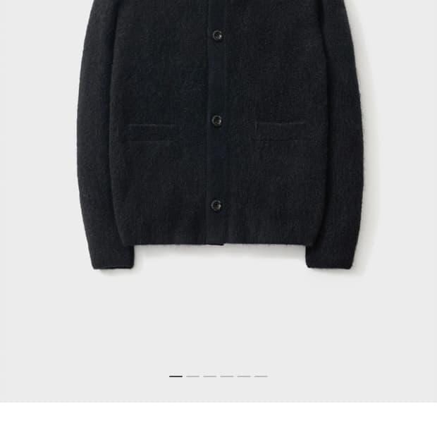 포터리 알파카 폴로 가디건 블랙 3