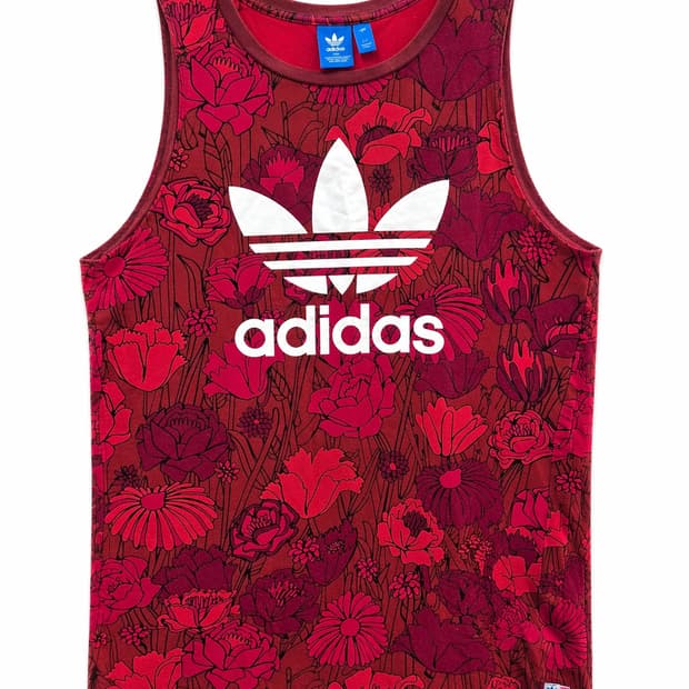 아디다스 플라워 패턴 민소매 티셔츠 085