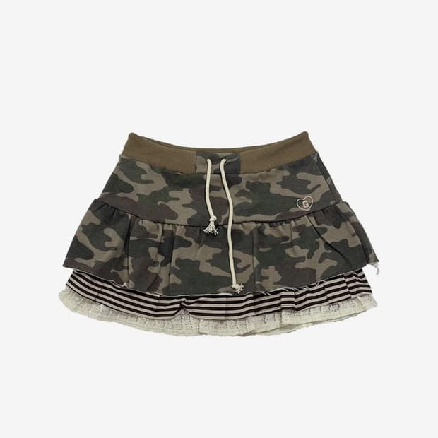 그레일즈 camo layered skirt