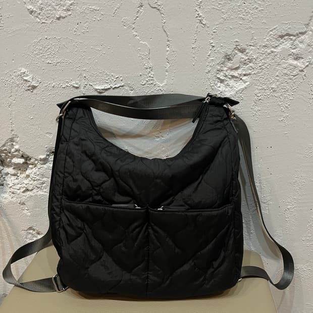 일본빈티지 퀼팅 숄더 백팩