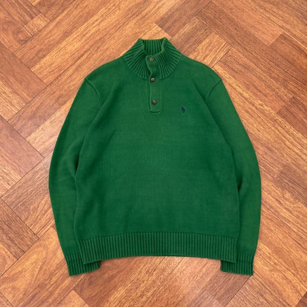 M(100) 폴로 랄프로렌 하프 버튼 니트 