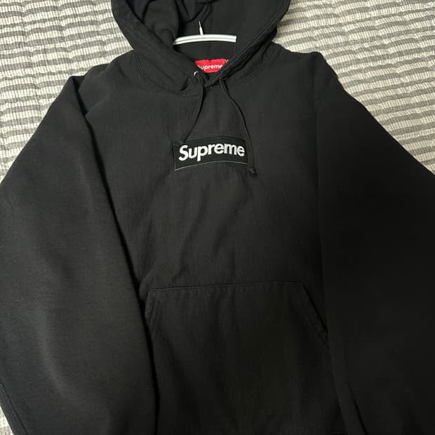 슈프림 박스로고 후드 스웨트셔츠 블랙 23FW
