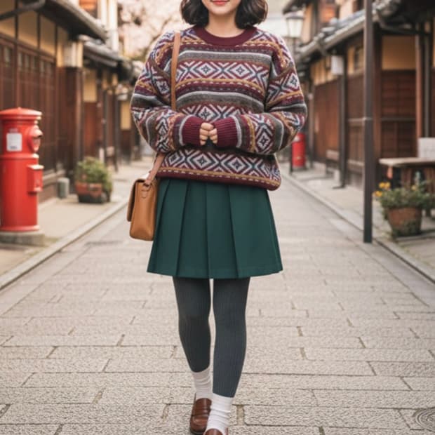 MITSUMINE 패턴 니트 표기XL 실측L