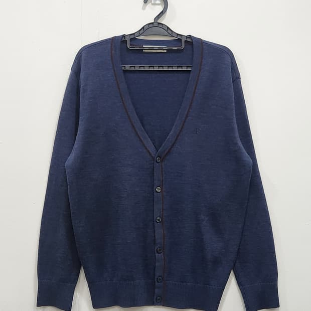 [100] 프랑코페라로 울 혼방 네이비 가디건 남성 100사이즈