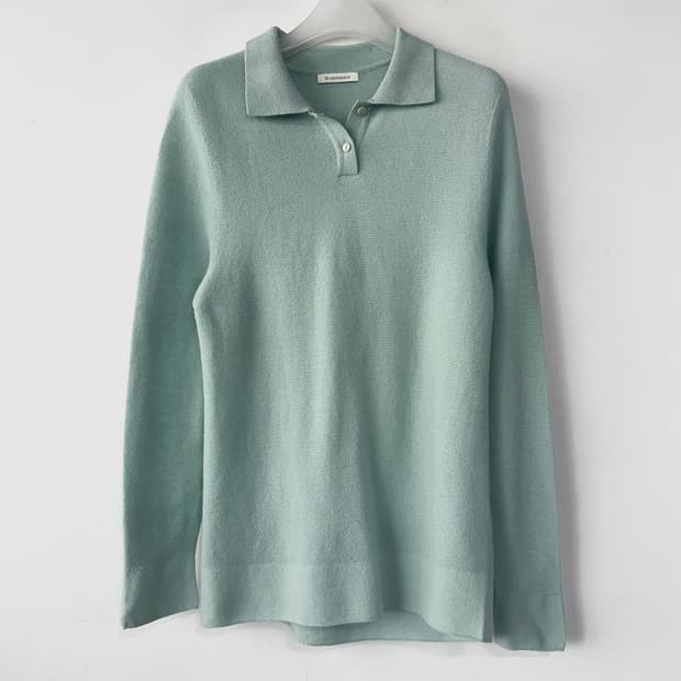 르캐시미어 캐시미어 니트 칼라 풀오버