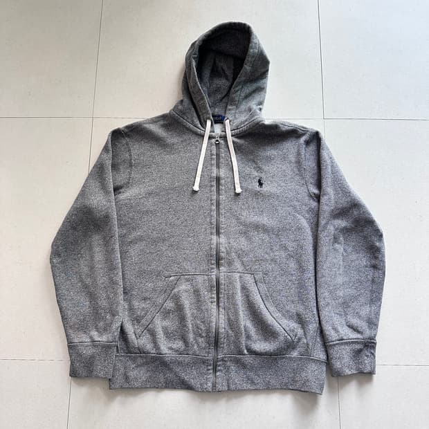 폴로 랄프로렌 그레이 써멀 후드집업 L