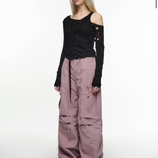 나체 PUCKERING JOGGER PANTS (UNISEX) ROSE
