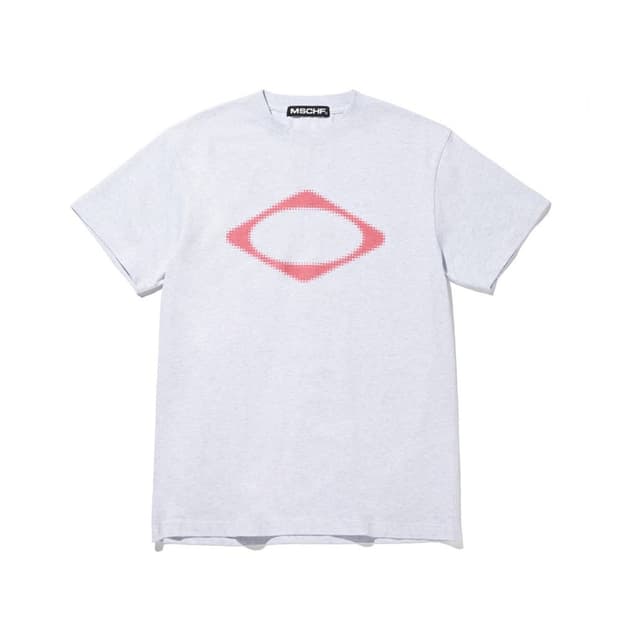 [M] 미스치프 롬버스 블러 티셔츠 멜란지 그레이