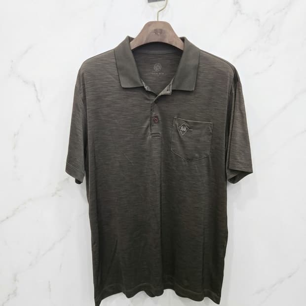 100,L) KOLON SPORT 코오롱스포츠 카라 반팔티셔츠! 카키색상