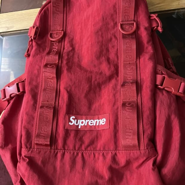 20FW 슈프림 백팩 다크 레드