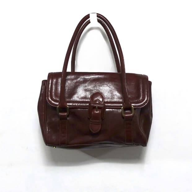 NICOLE ST GILLES 니콜 클래식 브릭 브라운 레더 숄더백