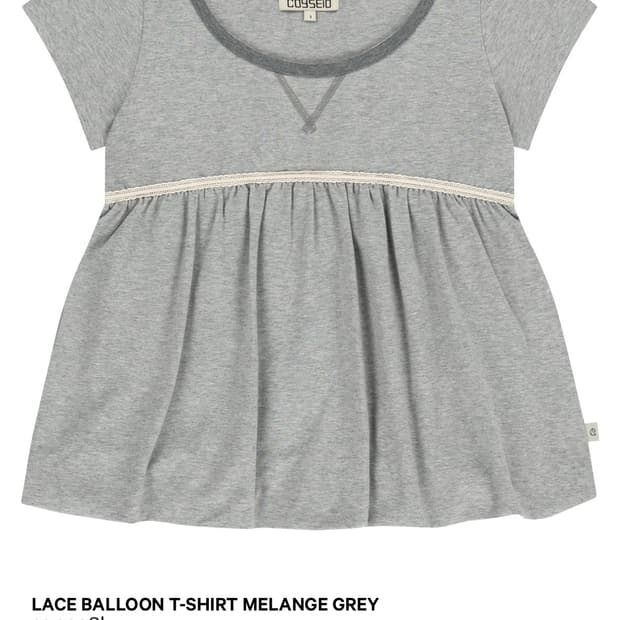 (새상품)코이세이오 레이스벌룬 티셔츠 멜란지그레이 2