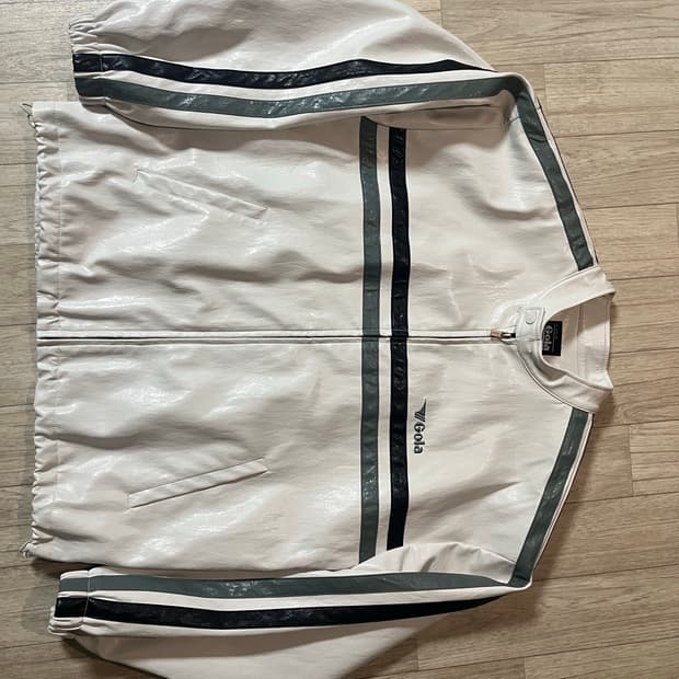 Gola-LINE POINT LEATHER JUMPER [WHITE]