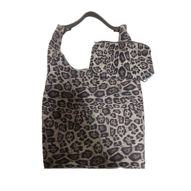 호피 숄더백 파우치 세트