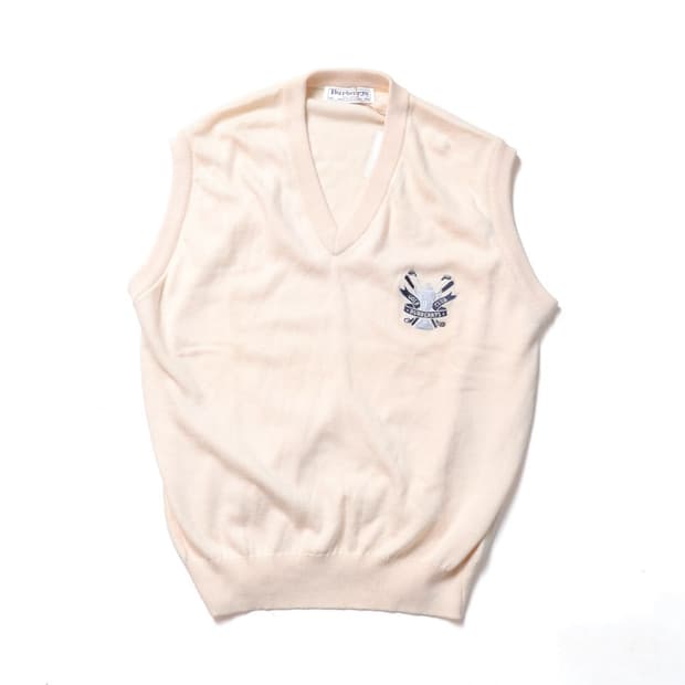 버버리 Burberry Crest Logo Wool Vest 

