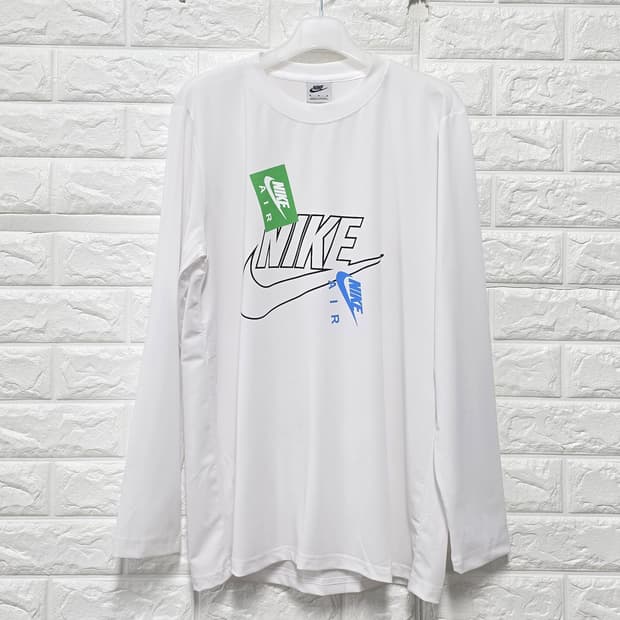 나이키 화이트 그래픽 롱슬리브 L