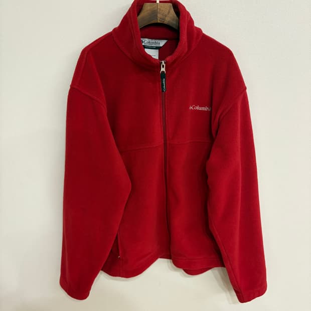 컬럼비아 레드 플리스 집업 자켓 M