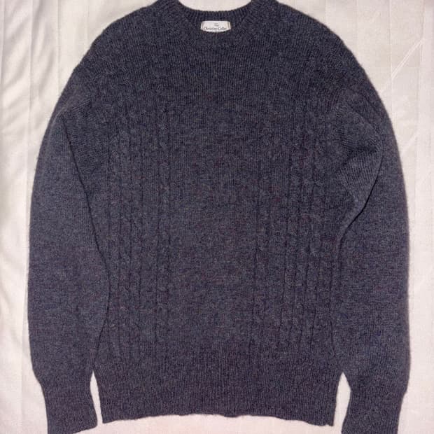 차콜 케이블 니트