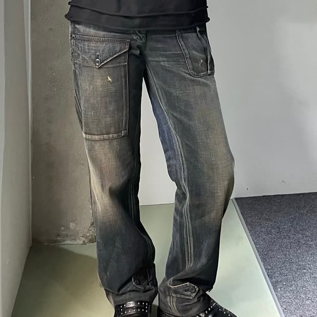 폴로 랄프 로렌 더티 워시드 포켓 데님 팬츠