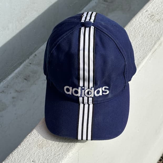 [M-L] 90s 아디다스 로고 삼선 빈티지 볼캡 모자