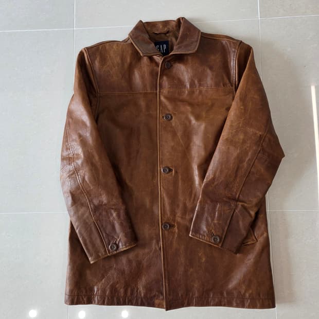 올드 갭 레더 카코트(M) /OLD GAP LEATHER CAR COAT