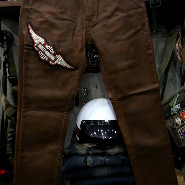 코팅자수 브라운 pant 