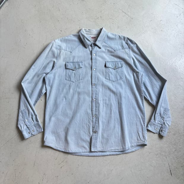 리바이스 빈티지 웨스턴 데님셔츠 2XL