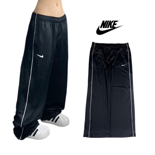 나이키 00s 스우시 올드스쿨 와이드 바람막이 트랙팬츠