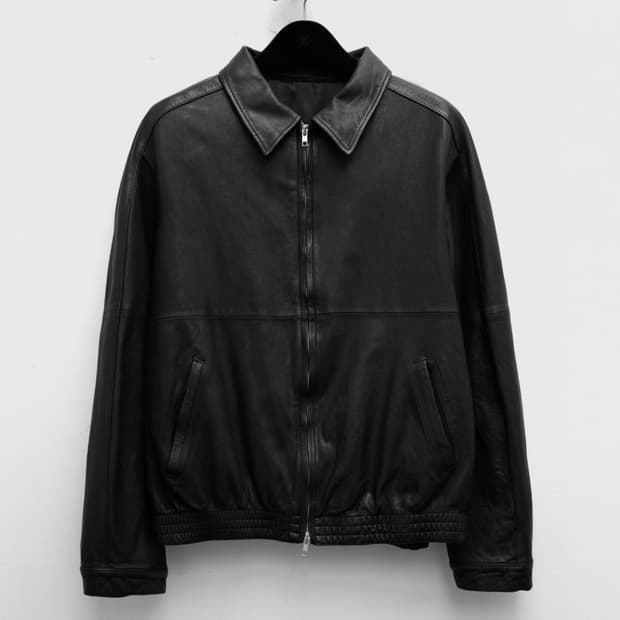 유스 Youth 워시드 레더 블루종 M