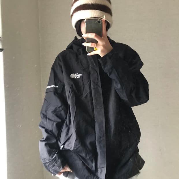 노페 블랙 포켓 바람막이