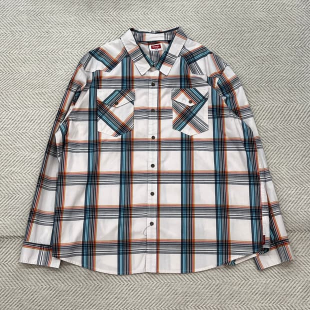 랭글러 투포켓 체크셔츠 r2246