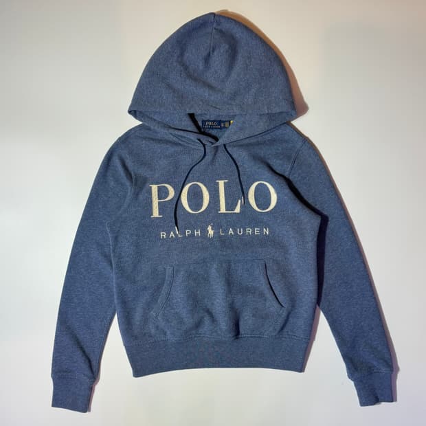 폴로 랄프로렌 블루 로고 후드티