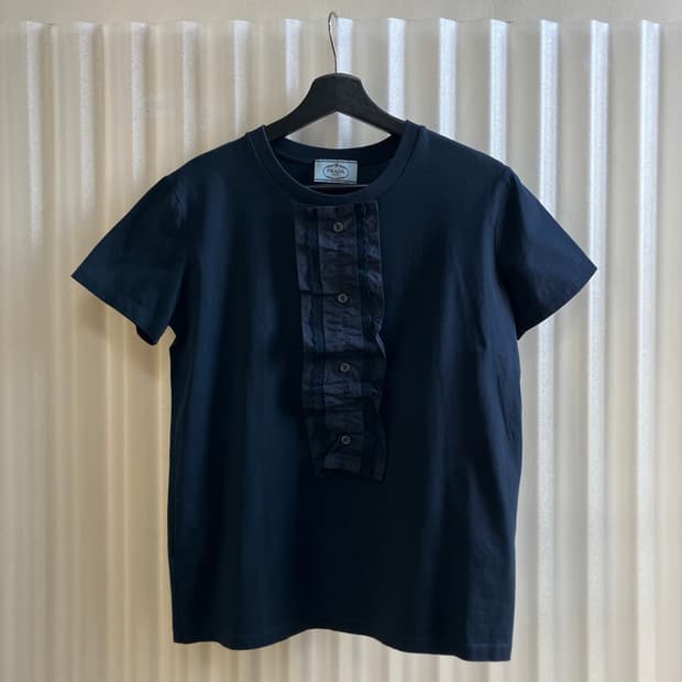 [M] Prada 프릴 티셔츠