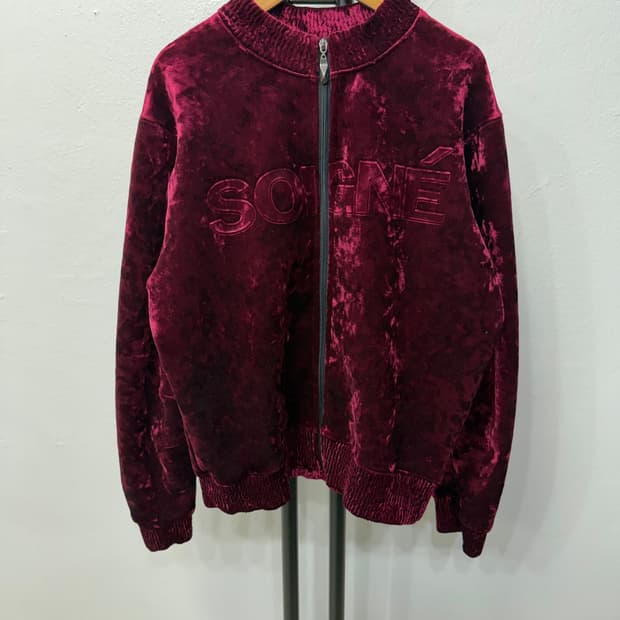 정품) 폼더스토어 한섬 벨벳 버건디 점퍼 S