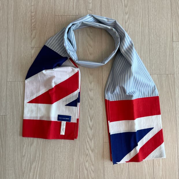 꼼데가르송 셔츠 유니언 잭 빅 스톨 스카프 머플러